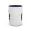 Christmas Mug - Merry Christmas White & Black Text Santa Trees Presents