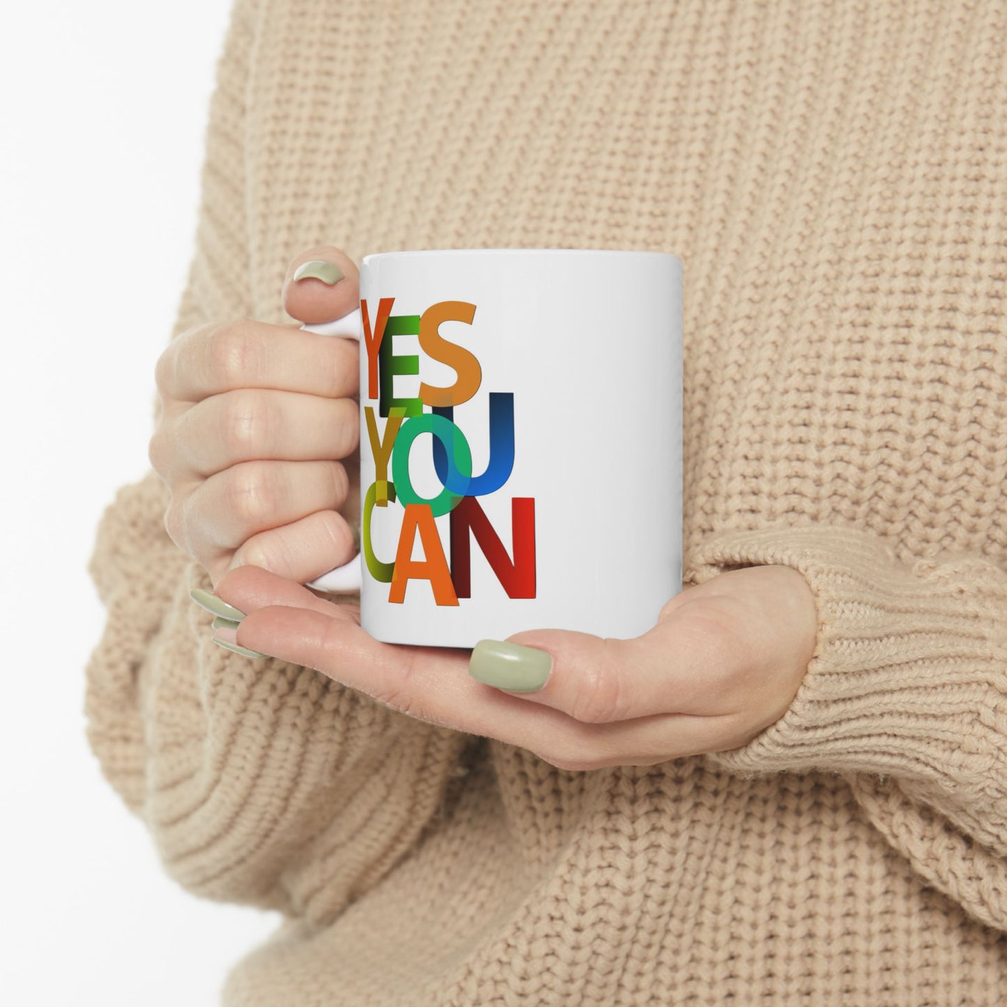 Motivation Mug - Yes You Can Colorful