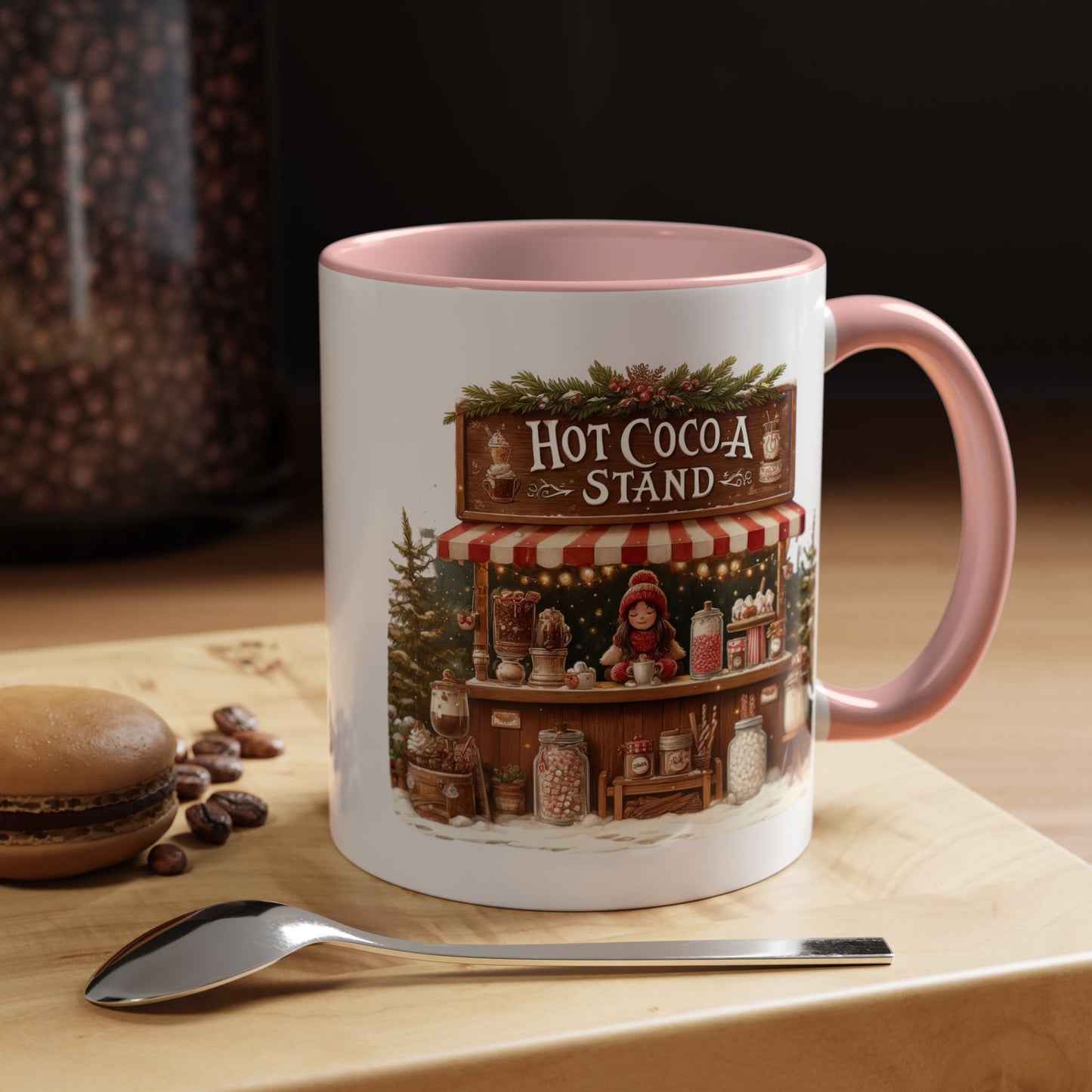 Christmas Mug - Hot Cocoa Stand White Text