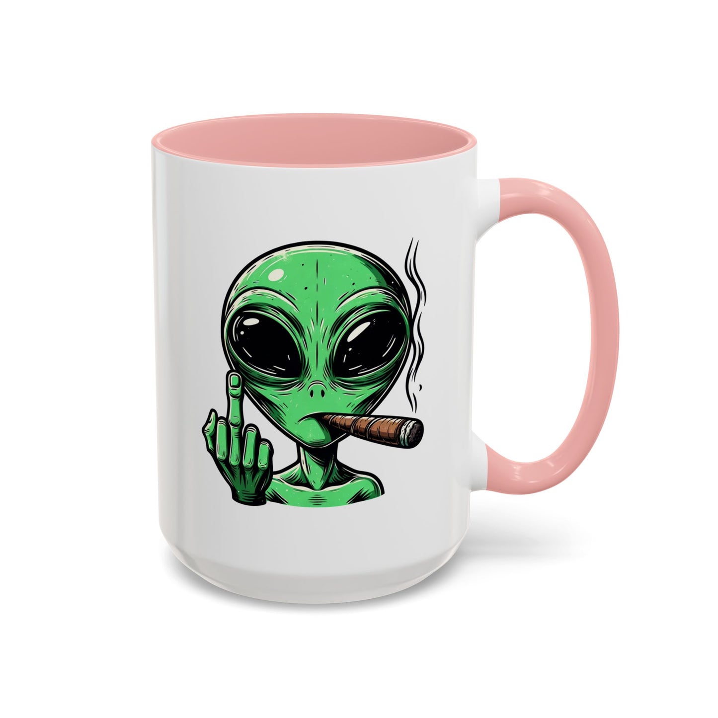 Adult Mug - Green Alien Fuck You Human