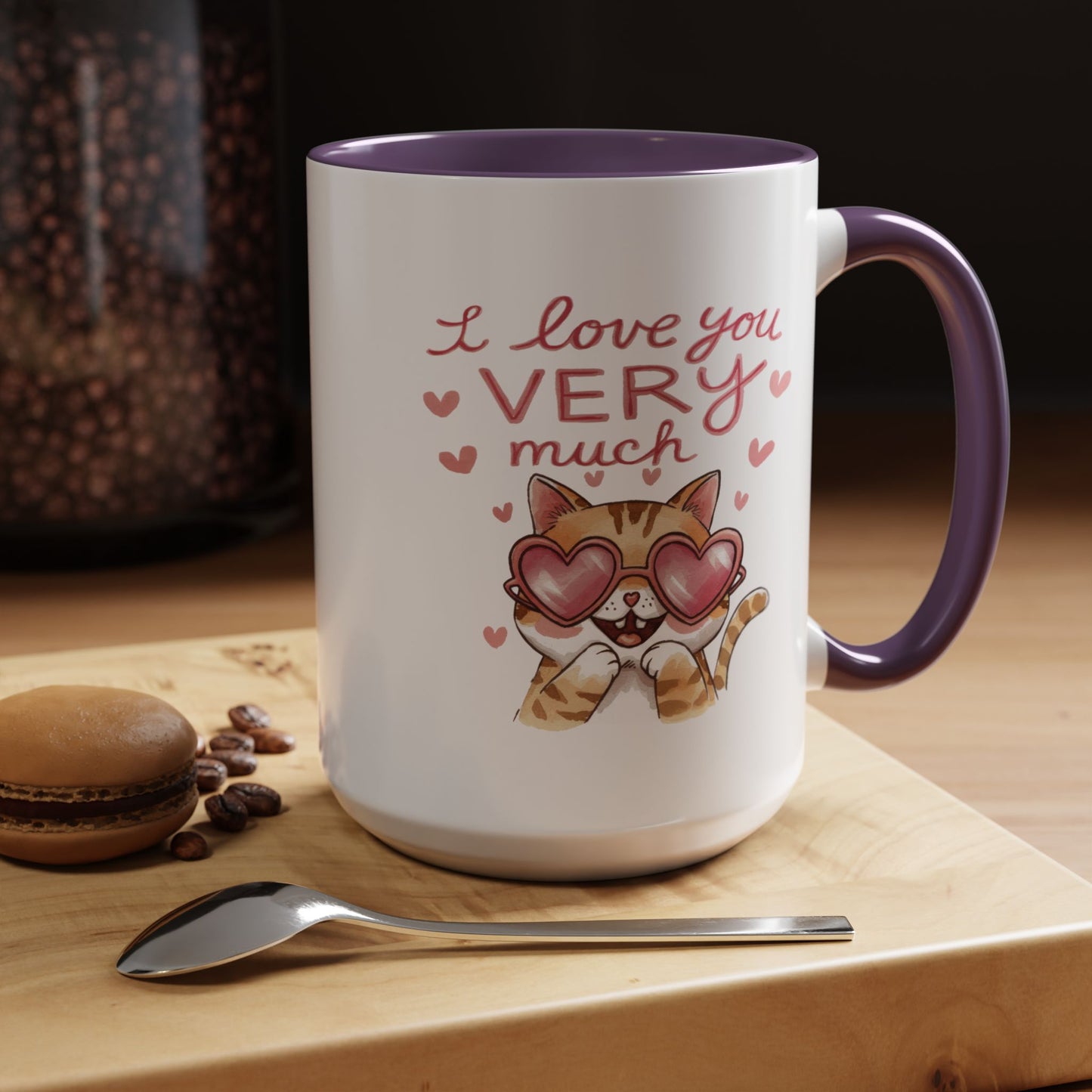 Anniversary Mug - I love You Very Much Cat