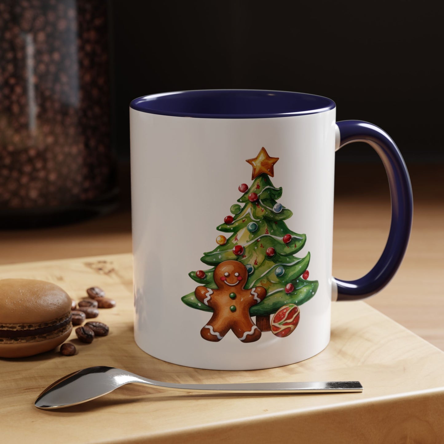 Christmas Mug - Gingerbread Man and Tree