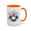 Christmas Mug - Merry Christmas Red Text Gnome Bow Tree