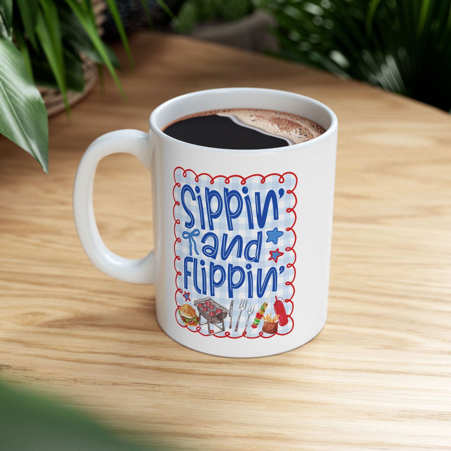 4th of July Mug - Sippin' and Flippin'