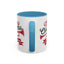 Christmas Mug - Red & Green Text Trumpet