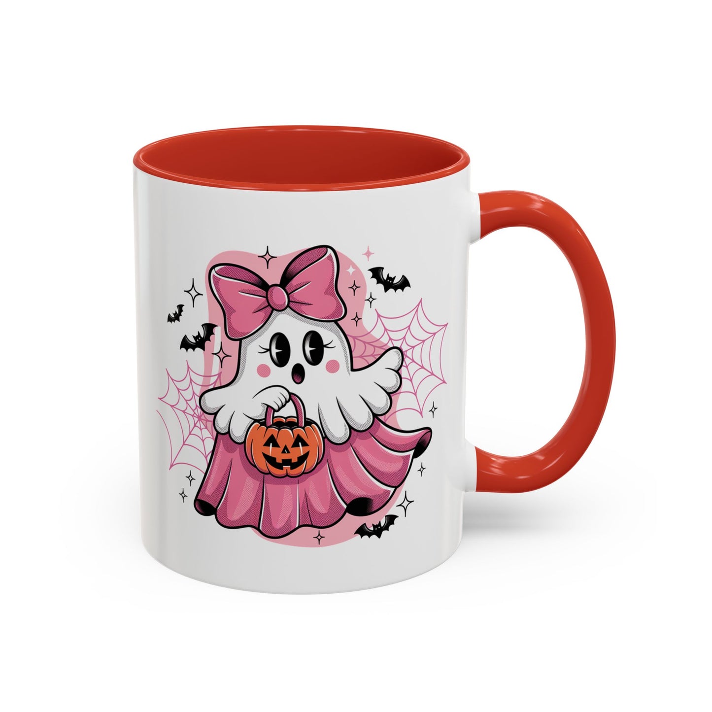 Halloween Mug - Ghost With Pink Bow