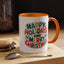 Christmas Mug - Happy Holidays and Merry Christmas Blue Green Yellow Red Text