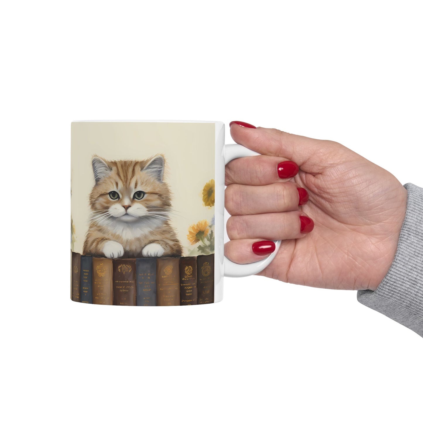 Artistic Mug - Felted Cat 2