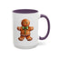 Christmas Mug - Gingerbread Man Green Bow