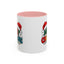 Christmas Mug - Merry Christmas Green Red Yellow and Blue Text Red Hats