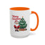 Christmas Mug - Merry Christmas Red Text Santa Tree Presents