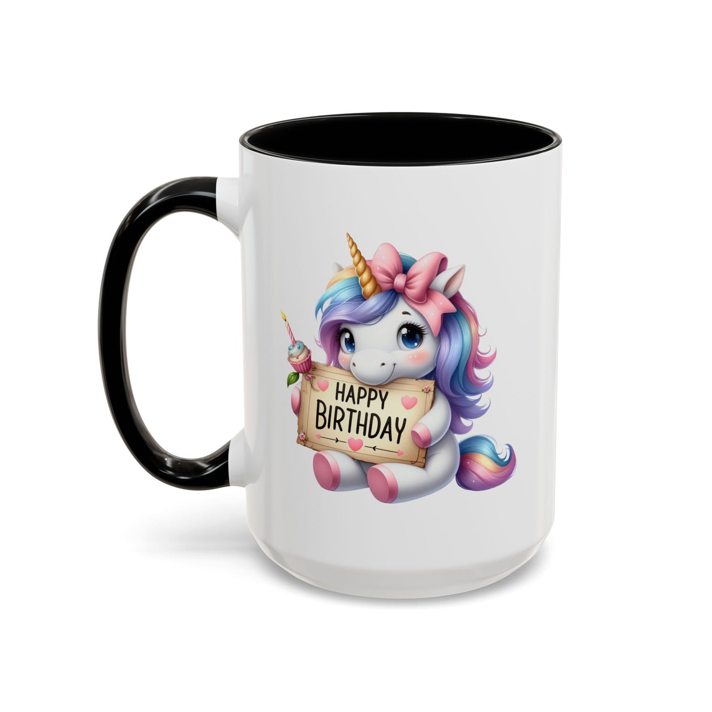 Birthday Mug - Girl Unicorn Happy Birthday Sign