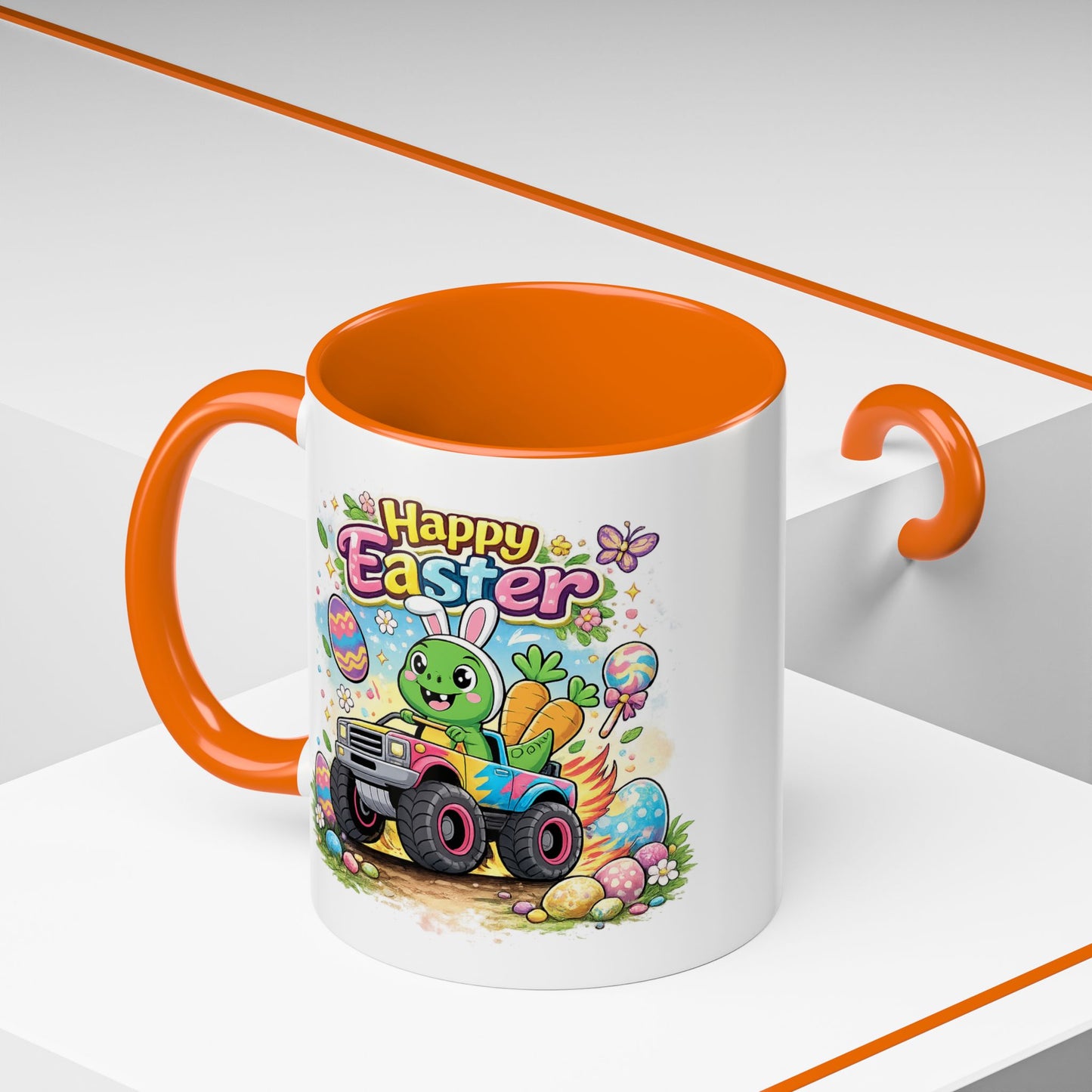 Easter Mug - Dinosaur Monster Truck