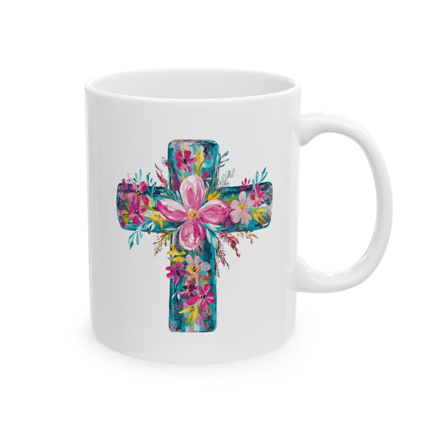 Easter Mug - Floral Cross