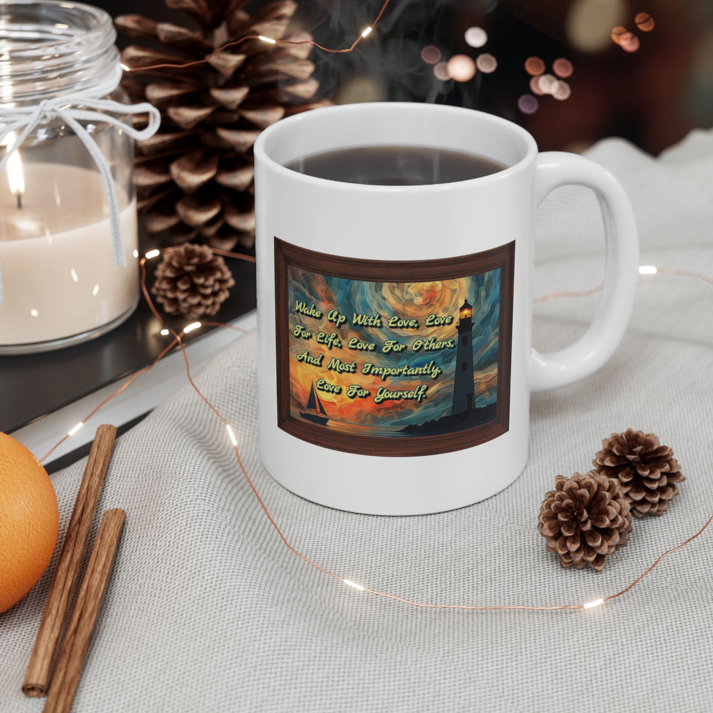 Motivation Mug - Wake Up With Love
