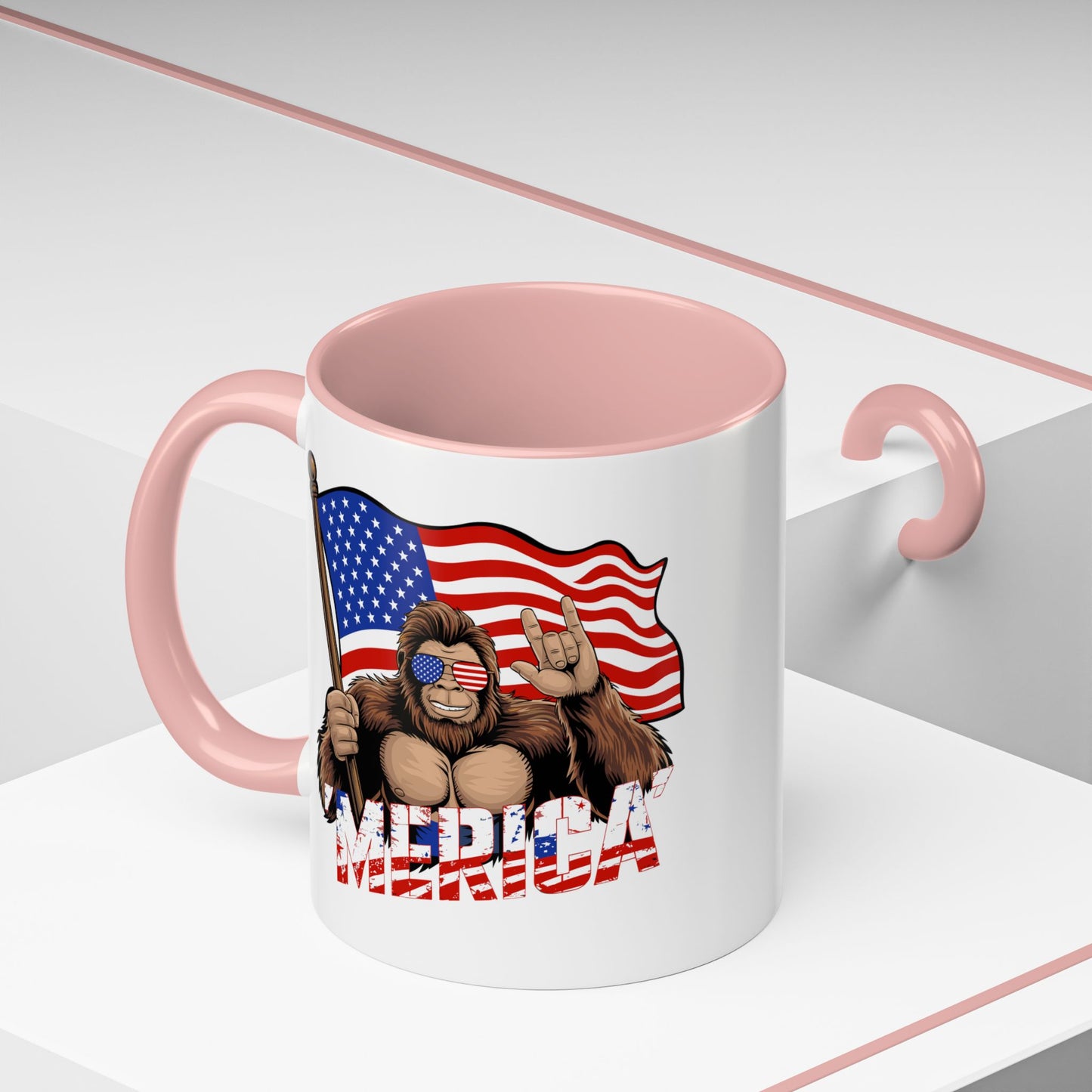 4th of July Mug - Bigfoot USA Flag