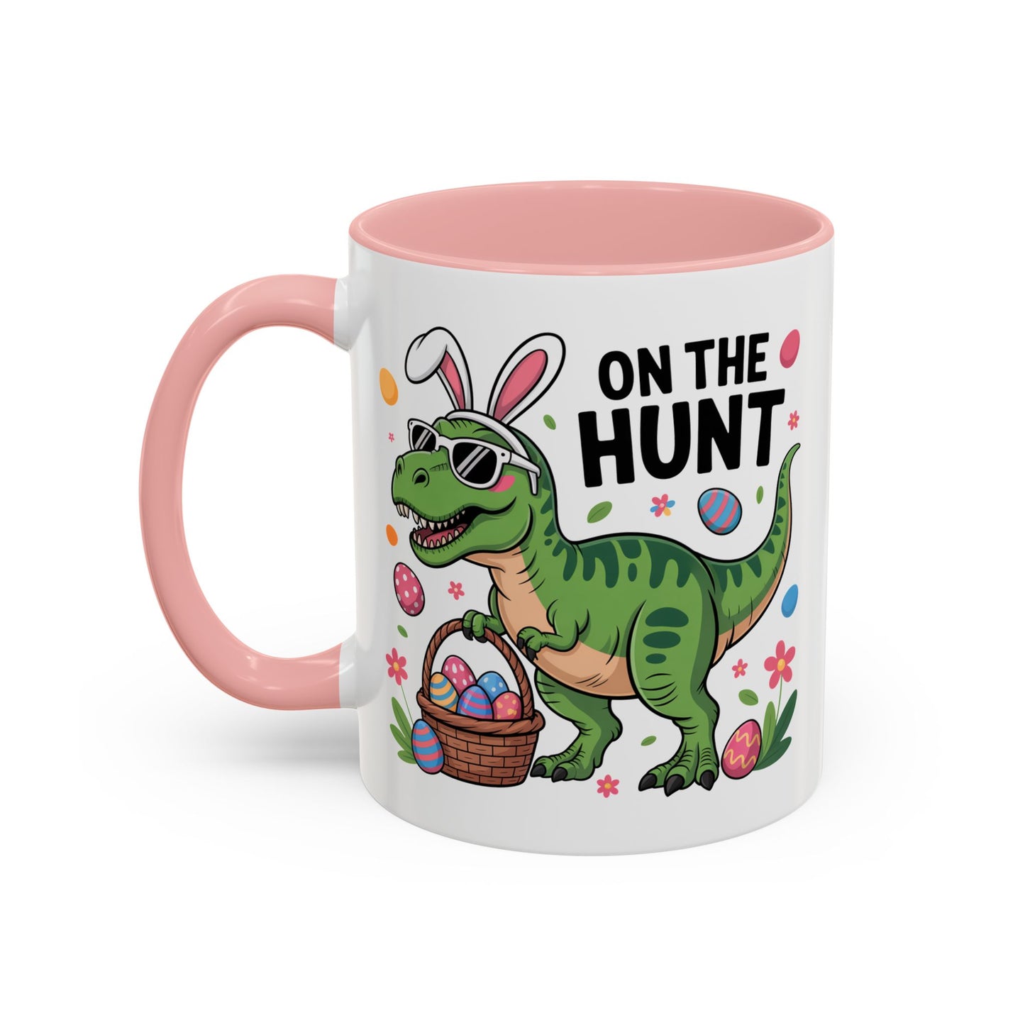 Easter Mug - On The Hunt Dinosaur