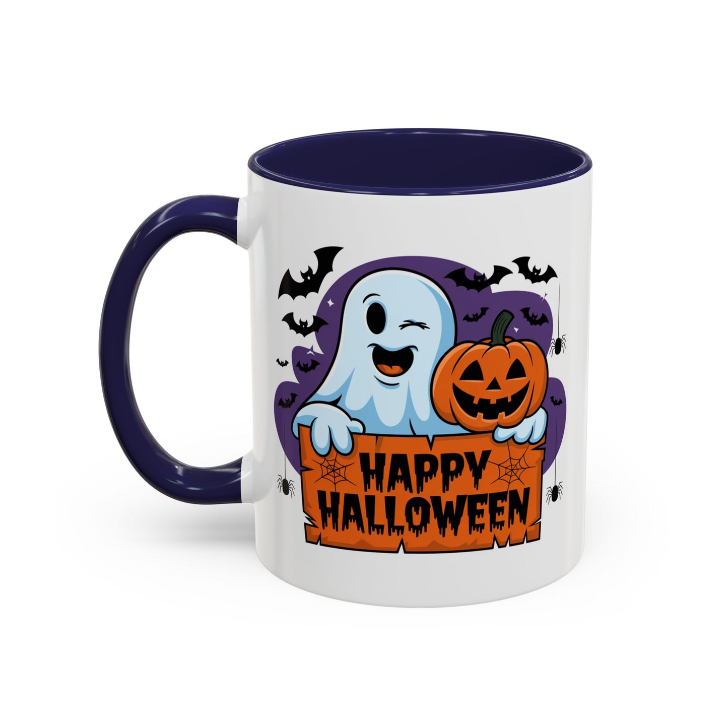 Halloween Mug - Winking Ghost With Pumpkin