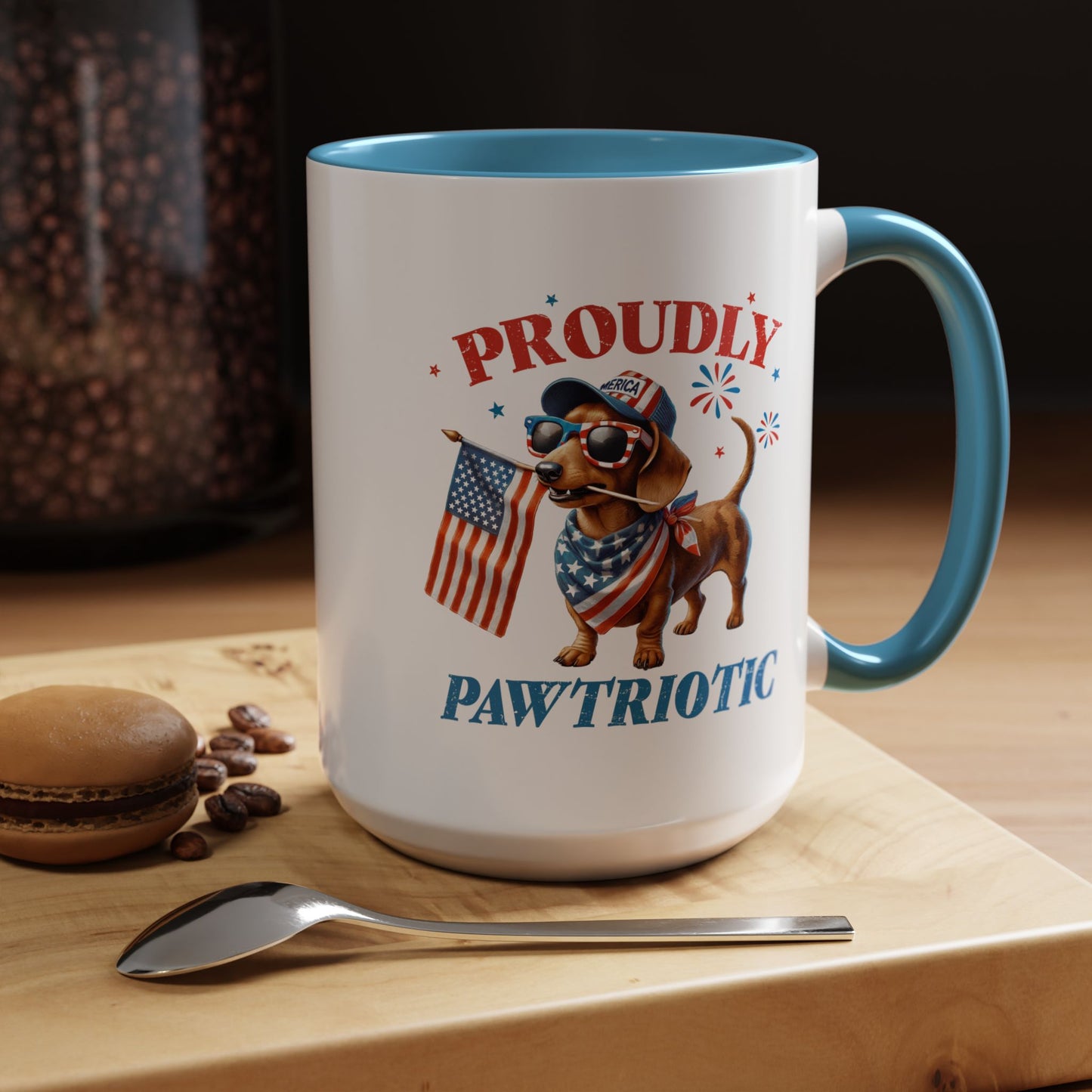 4th of July Mug - Proudly Pawtriotic Dog