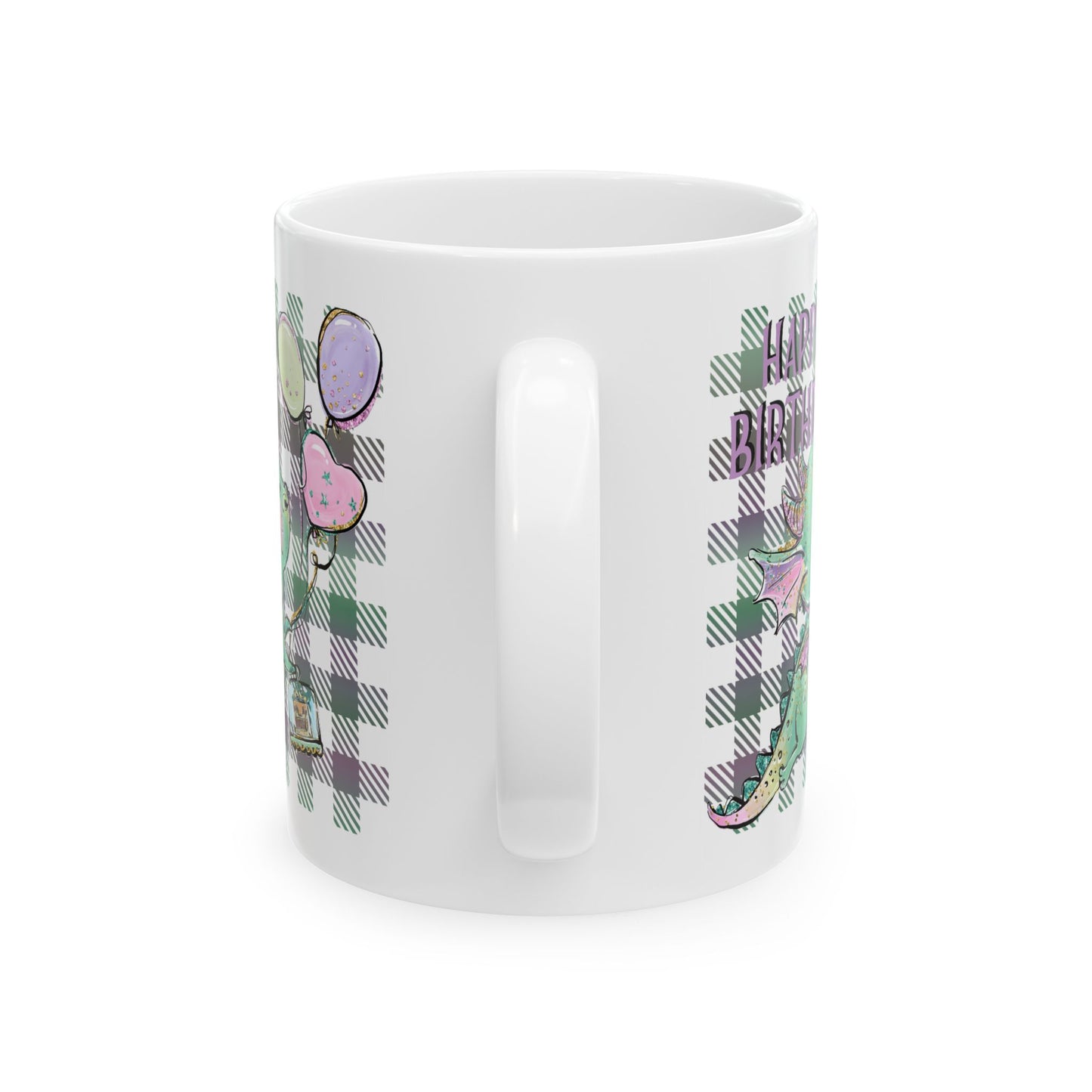 Birthday Mug - Happy Birthday Dragon With Balloons