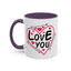 Valentine's Day Mug - Love You Heart Arrows