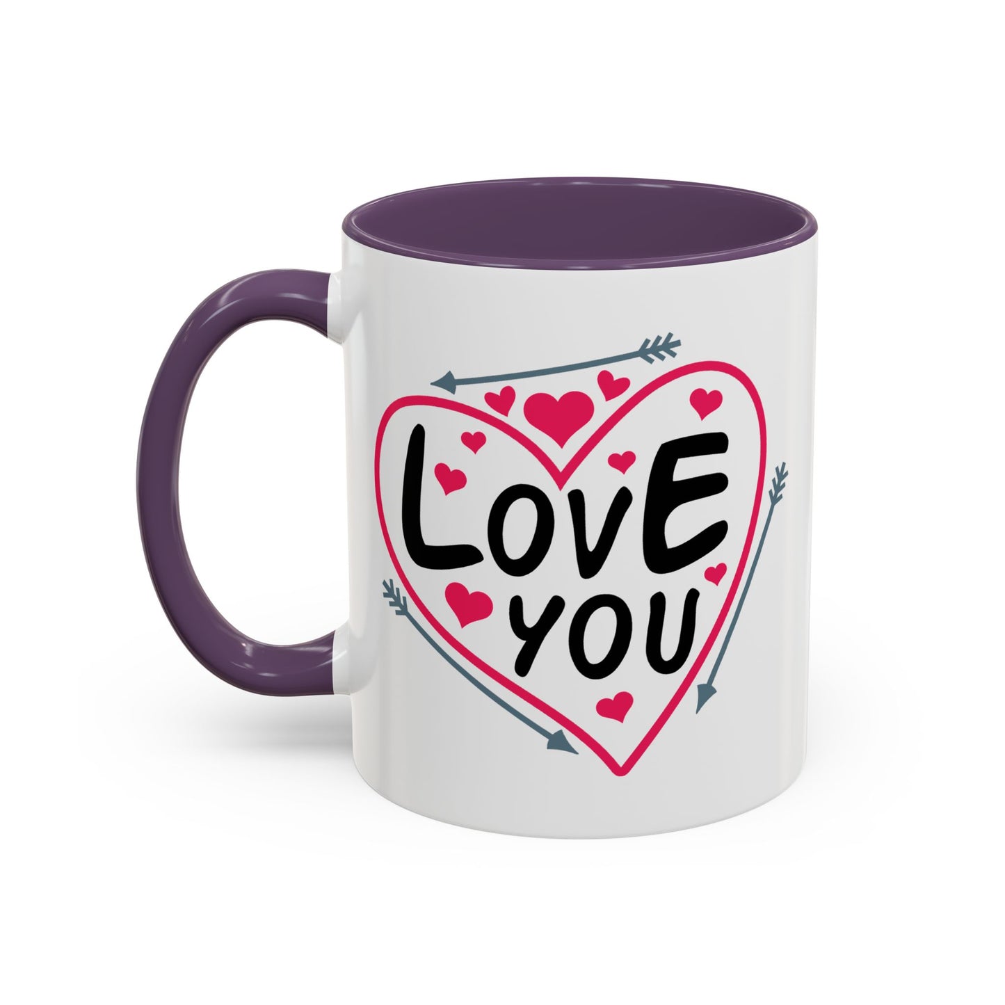 Valentine's Day Mug - Love You Heart Arrows