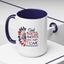 4th of July Mug - God Bless America Sunflower