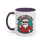 Christmas Mug - Merry Christmas Black & Red Text Cool Santa