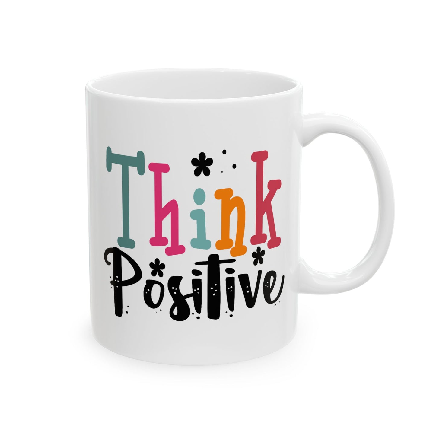 Wellness Mug - Think Positive Decorative Text
