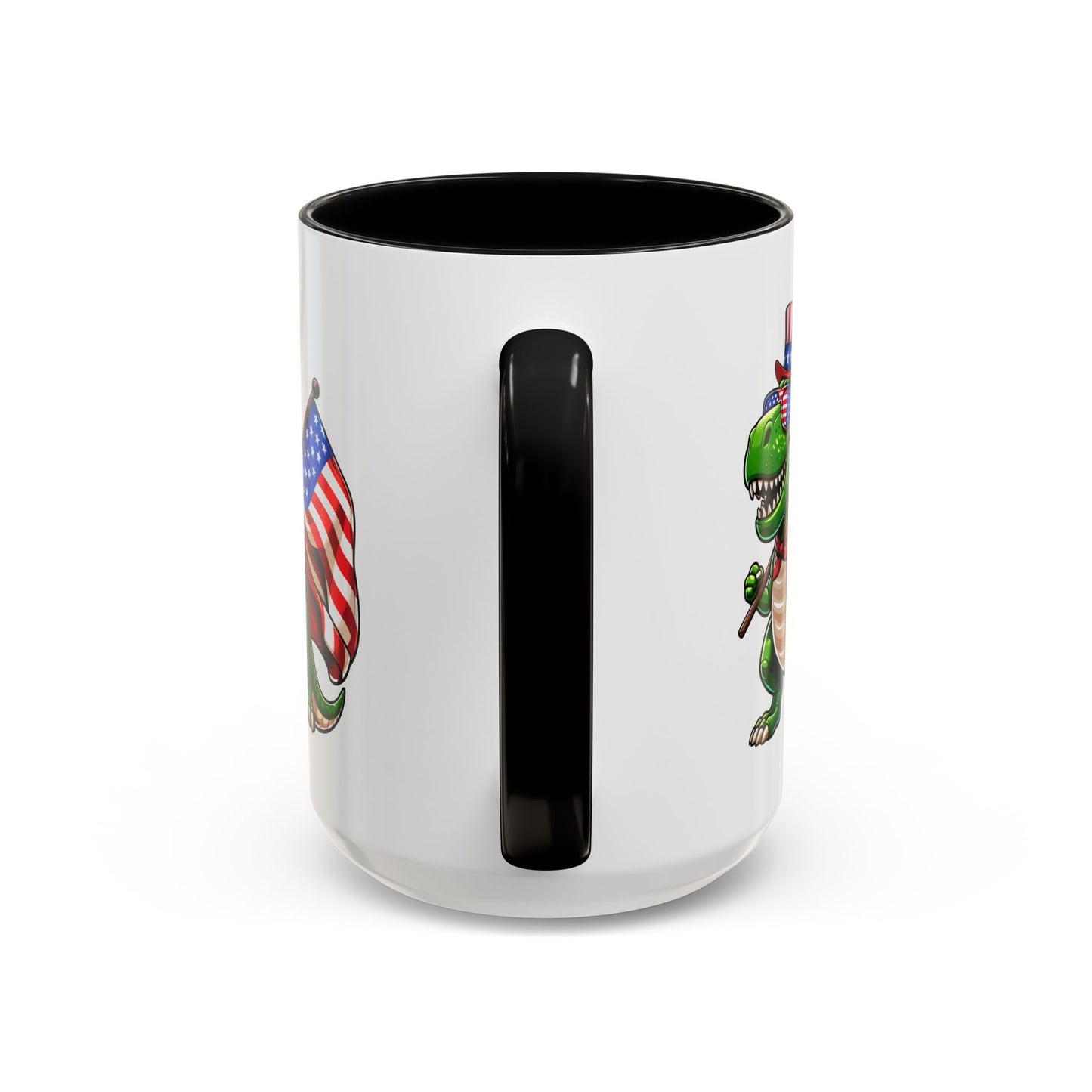 4th of July Mug - T Rex Dinosaur USA Flag