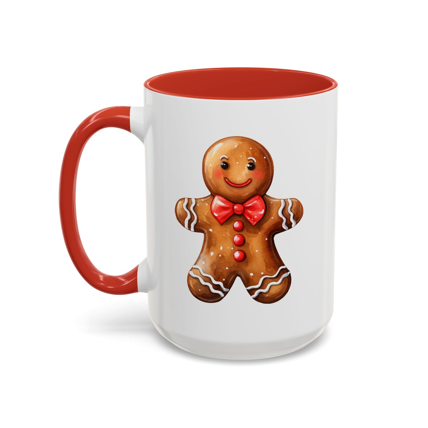 Christmas Mug - Gingerbread Man Red Bow
