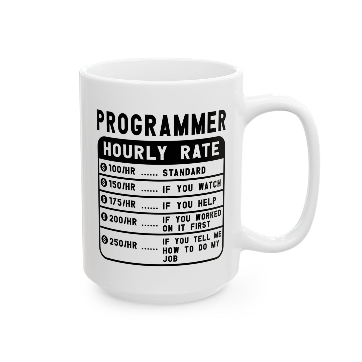 Office Mug - Programmer Hourly Rate