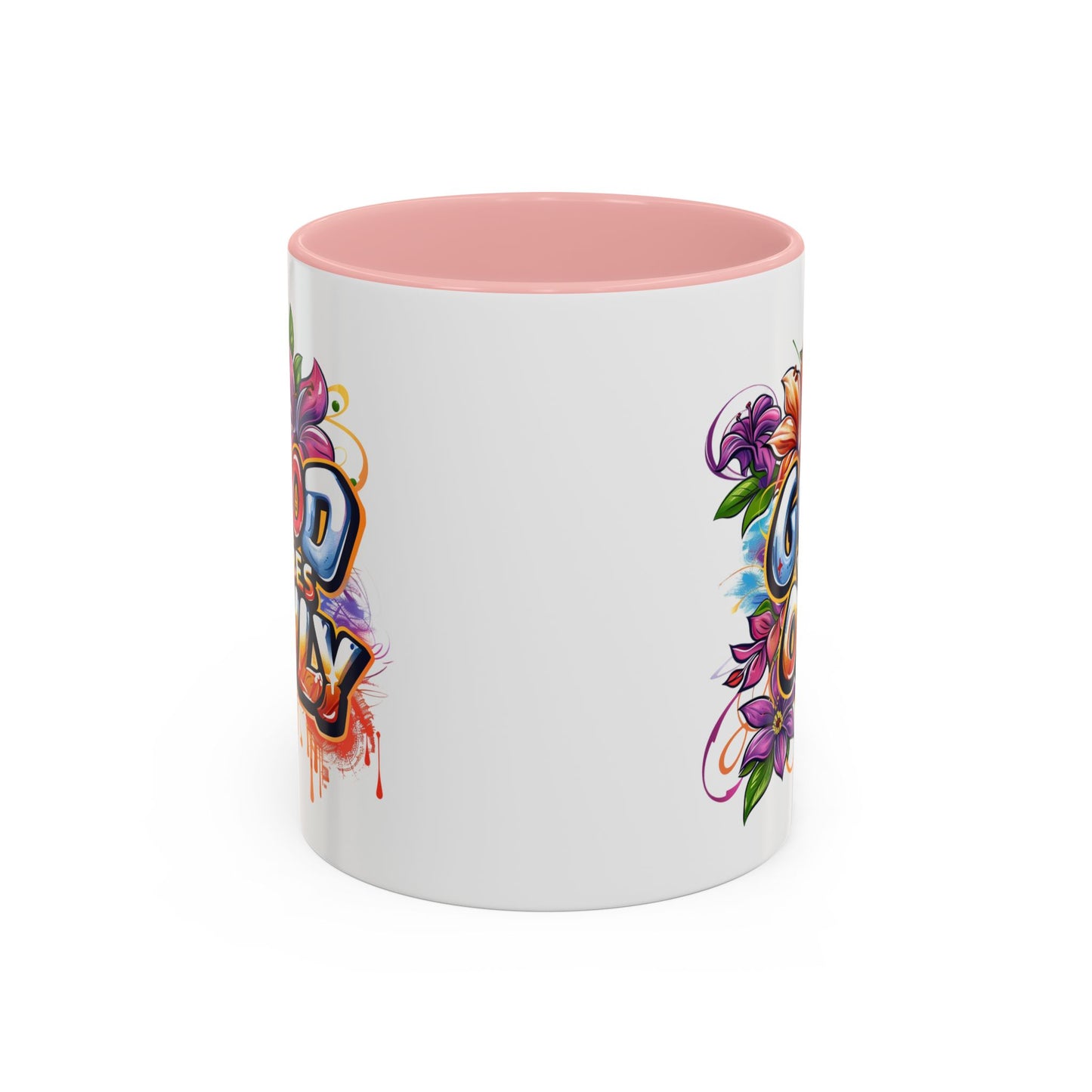 Wellness Mug - Good Vibes Only Graffiti Flowers