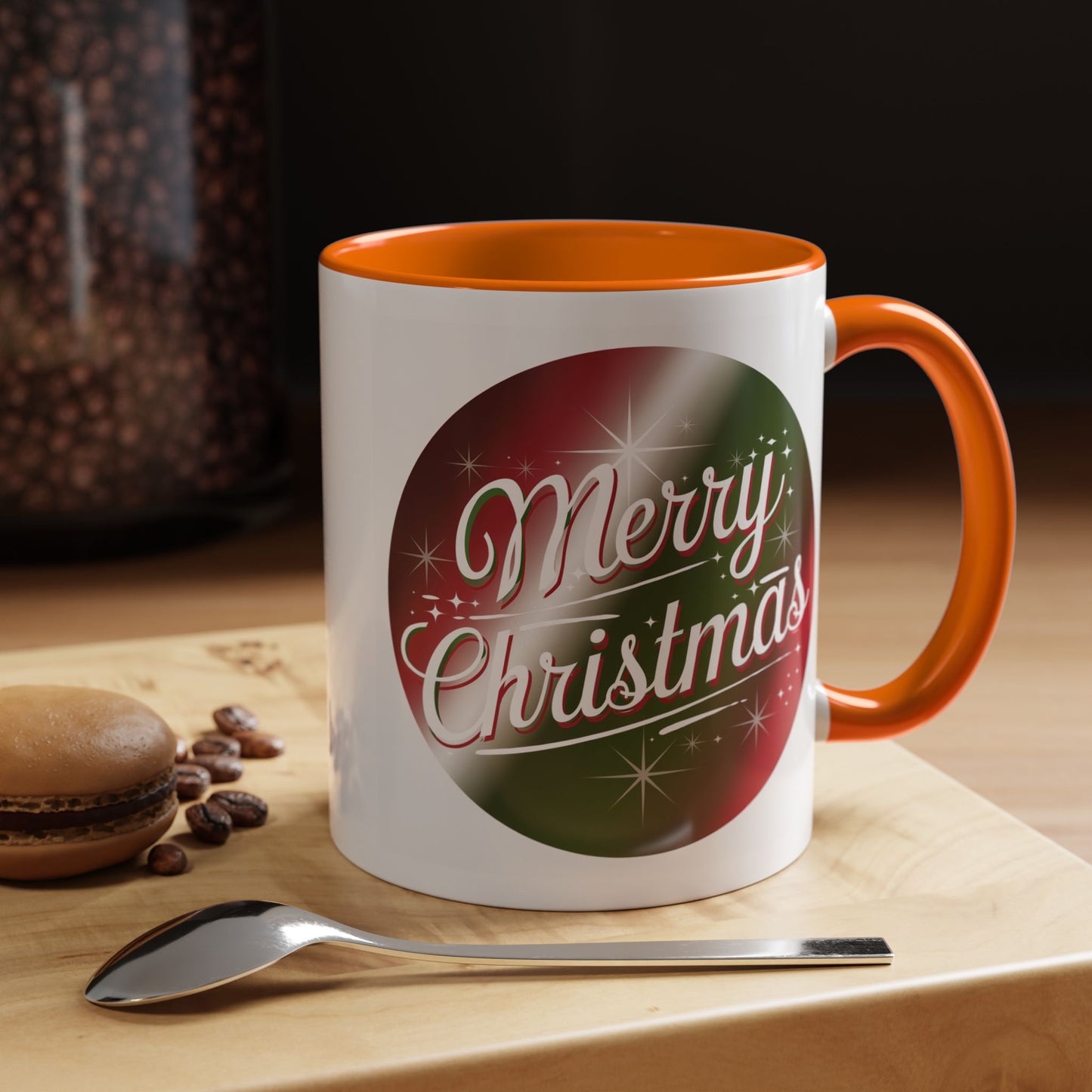 Christmas Mug - Merry Christmas White and Red Text Decoration