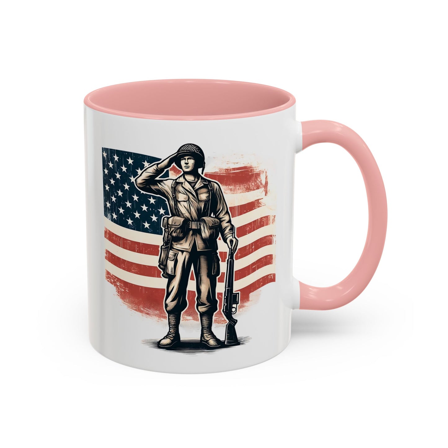 4th of July Mug - American Soldier Flag