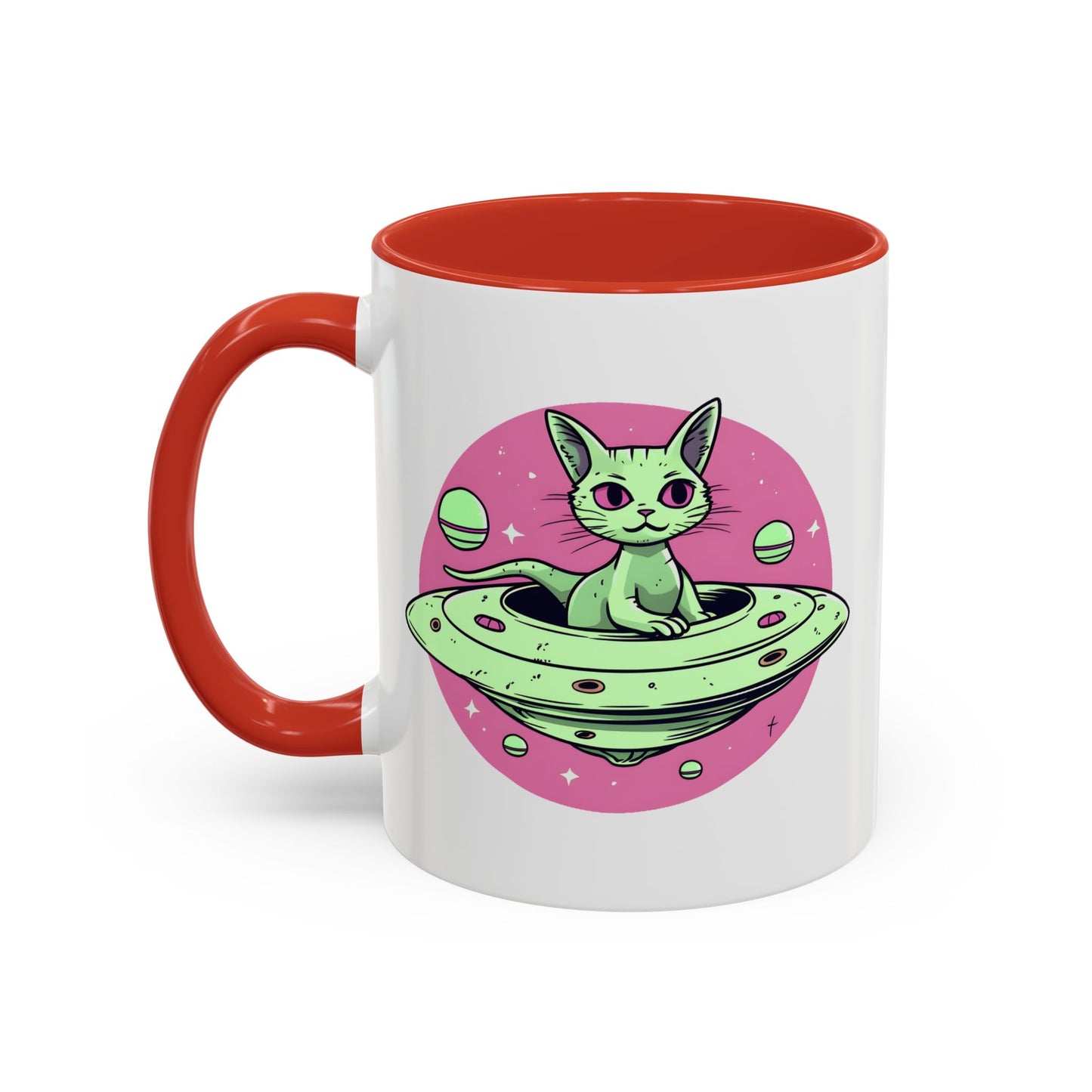 Alien Mug - Flying Saucer Cat