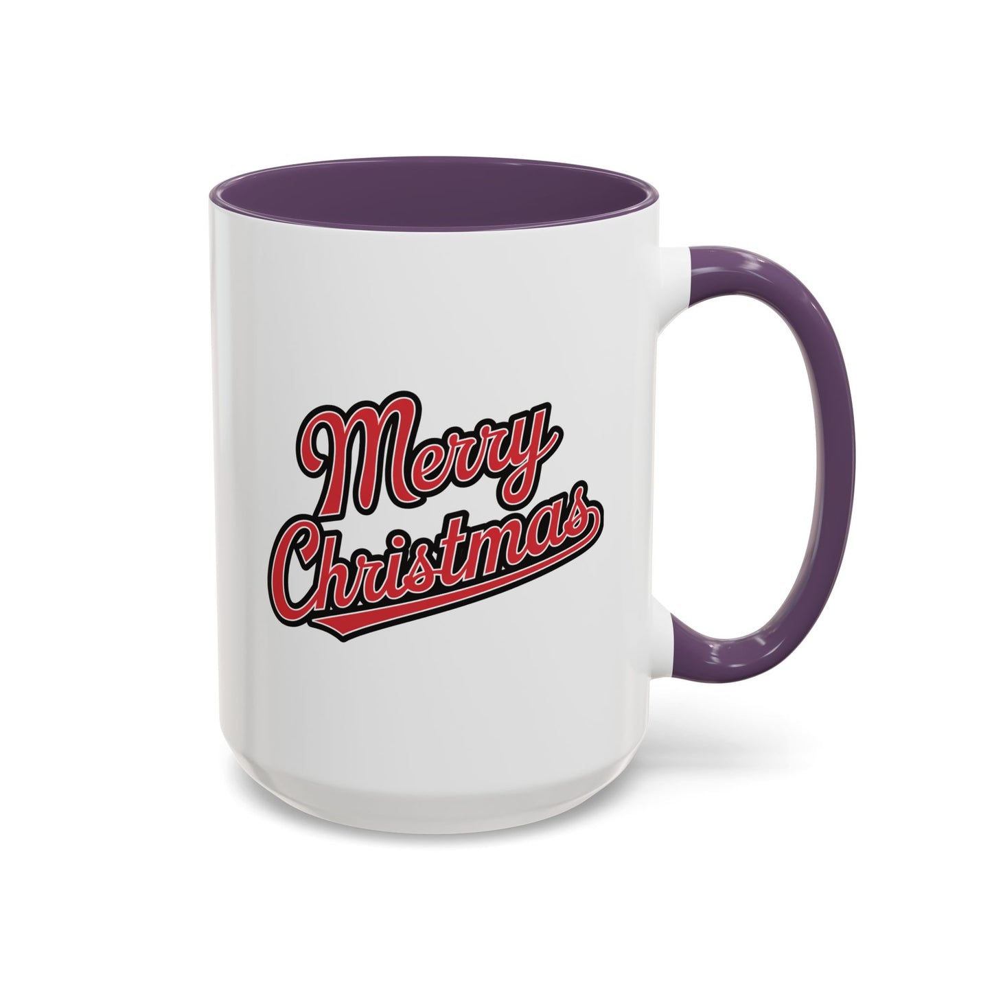 Christmas Mug - Merry Christmas Red & Black Baseball Text