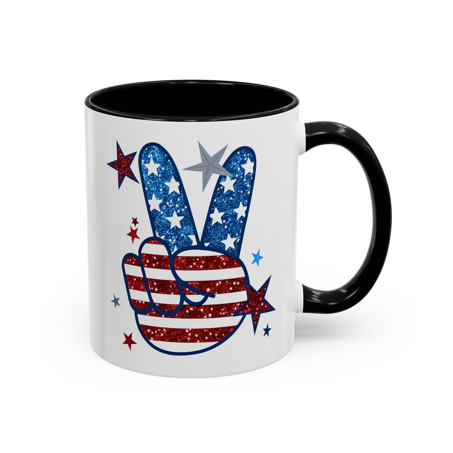 4th of July Mug - America Peace Sign