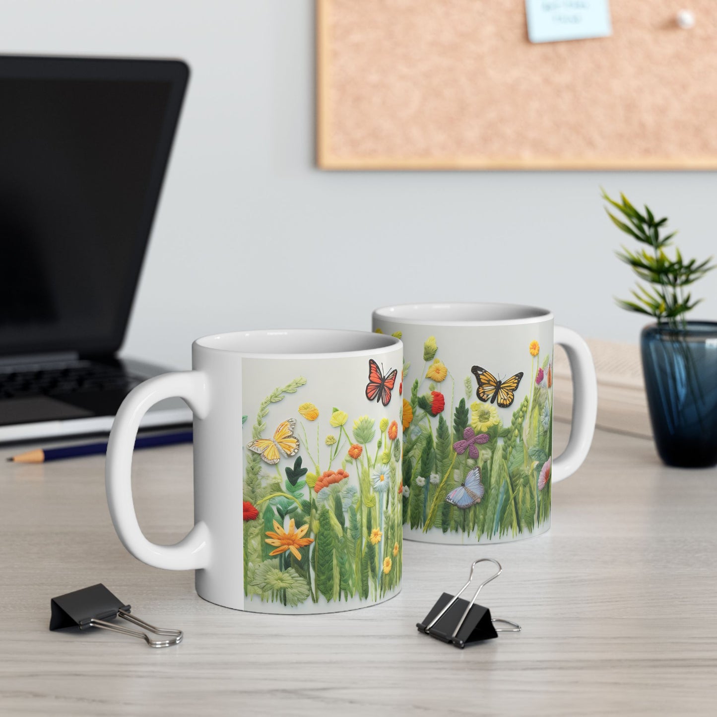 Artistic Mug - Felted Butterflies 3