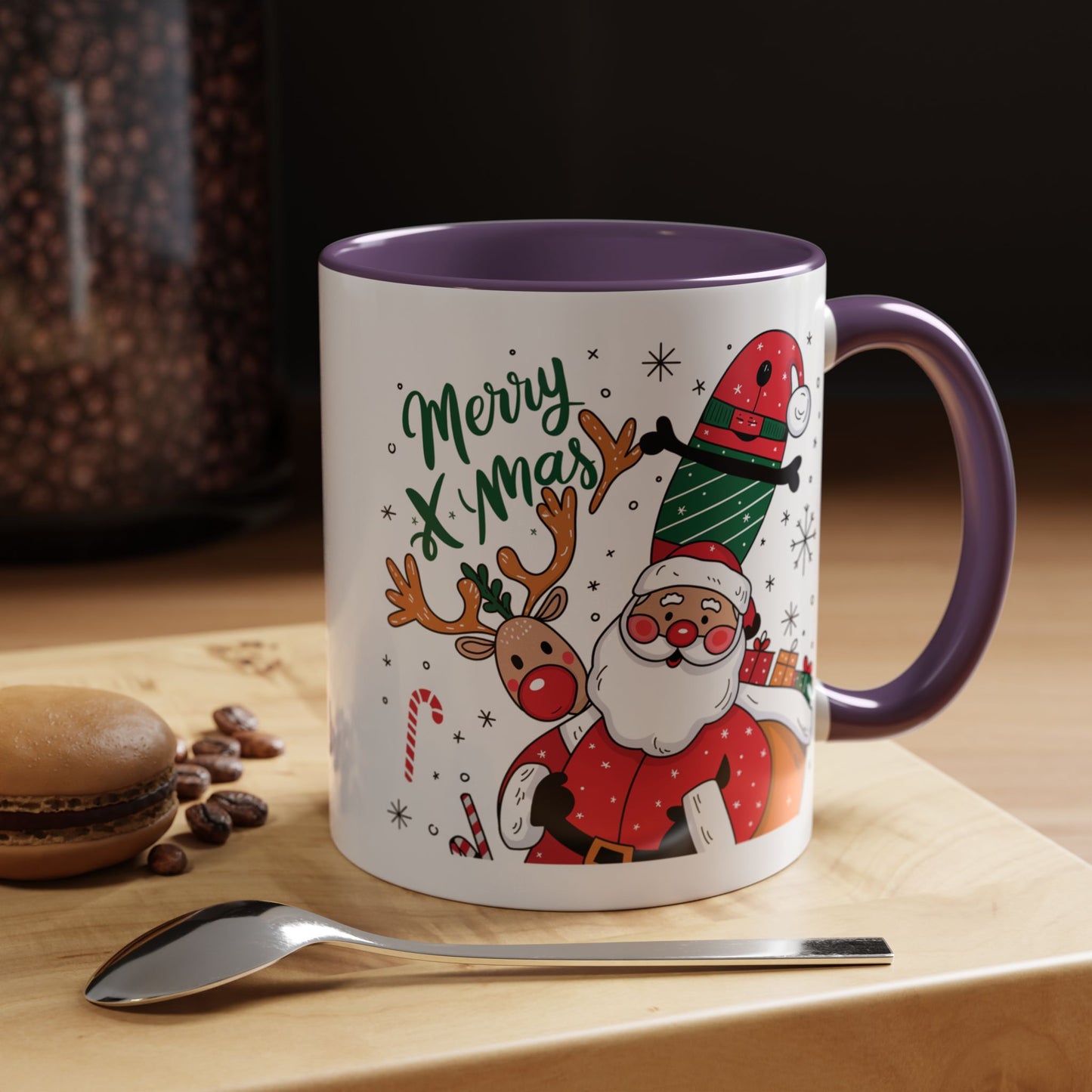 Christmas Mug - Merry Xmas Santa Reindeer