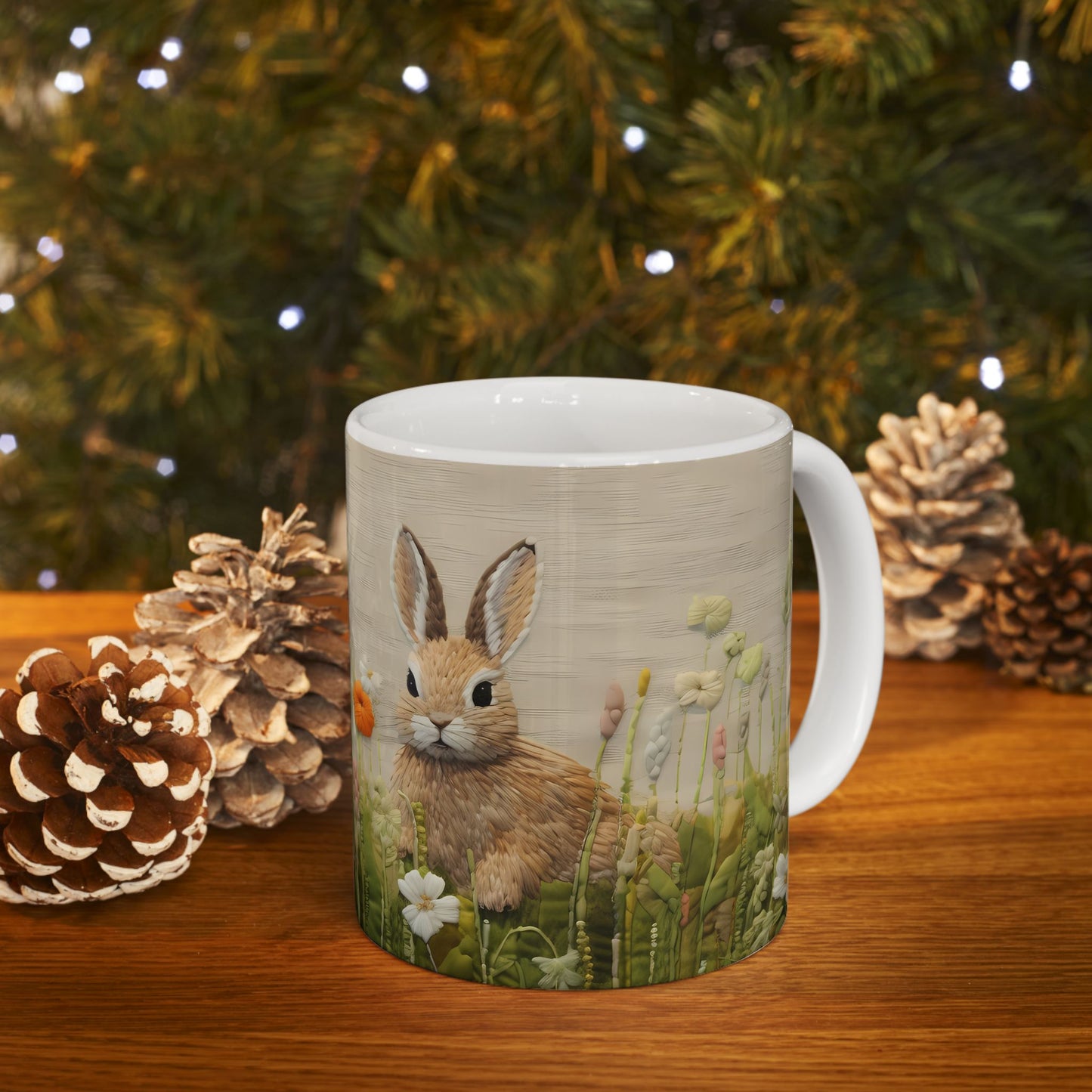 Artistic Mug - Felted Bunnies 3