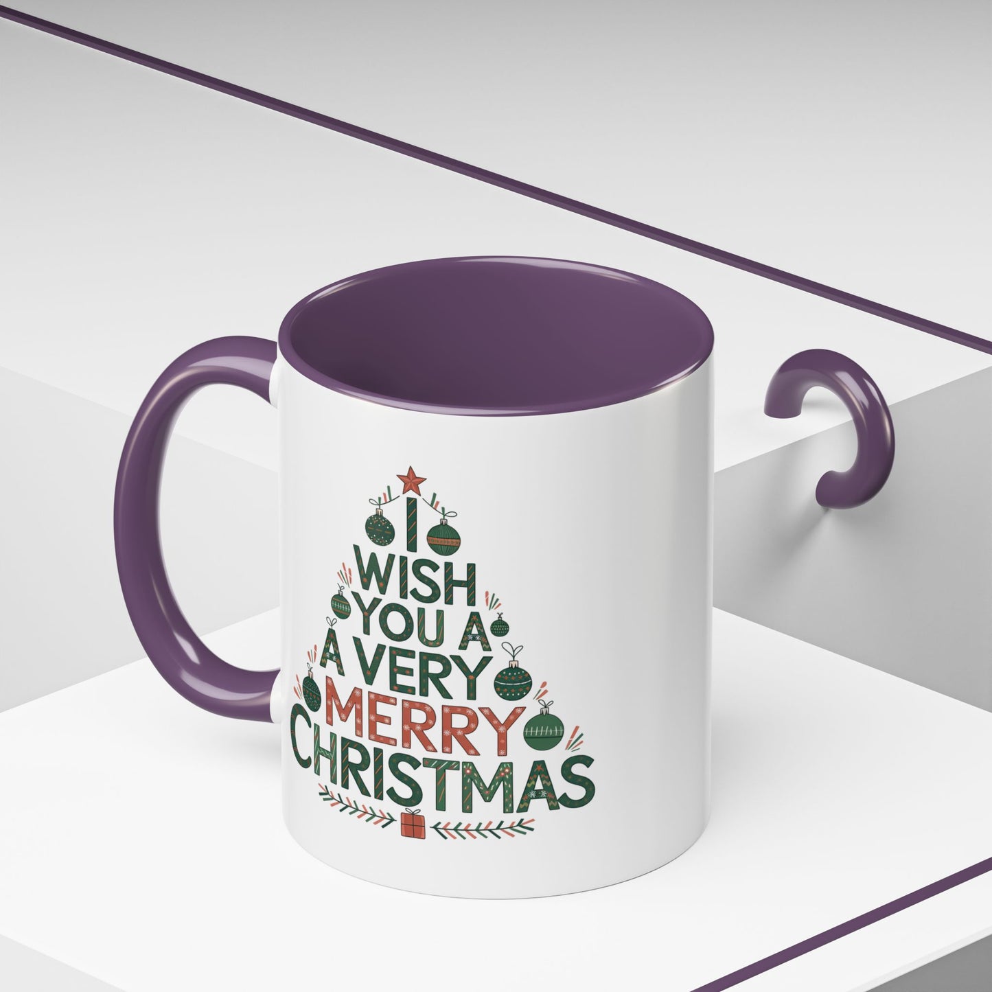 Christmas Mug - I Wish You a Merry Christmas Tree