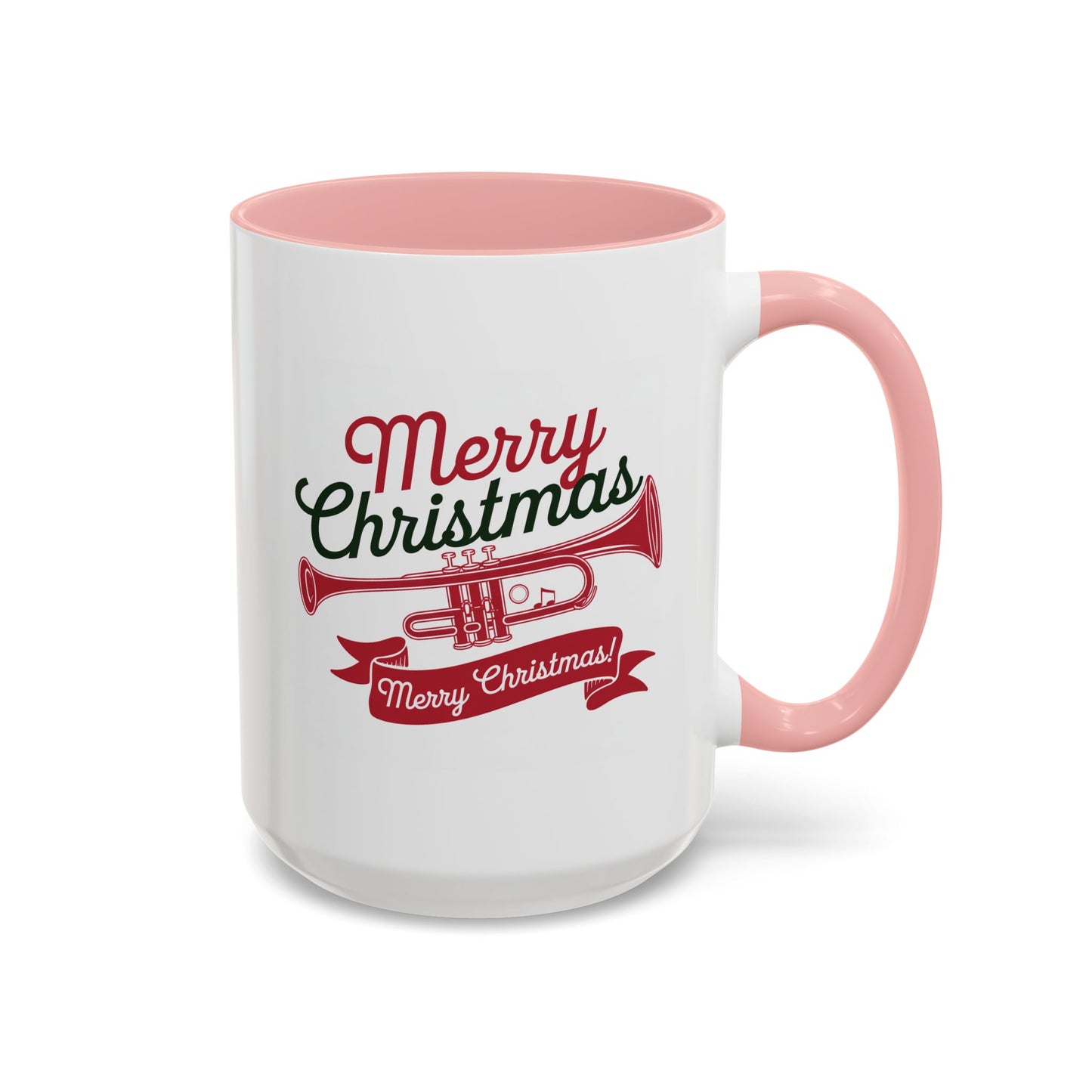 Christmas Mug - Red & Green Text Trumpet