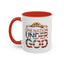 4th of July Mug - One Nation Under God Cross Flag