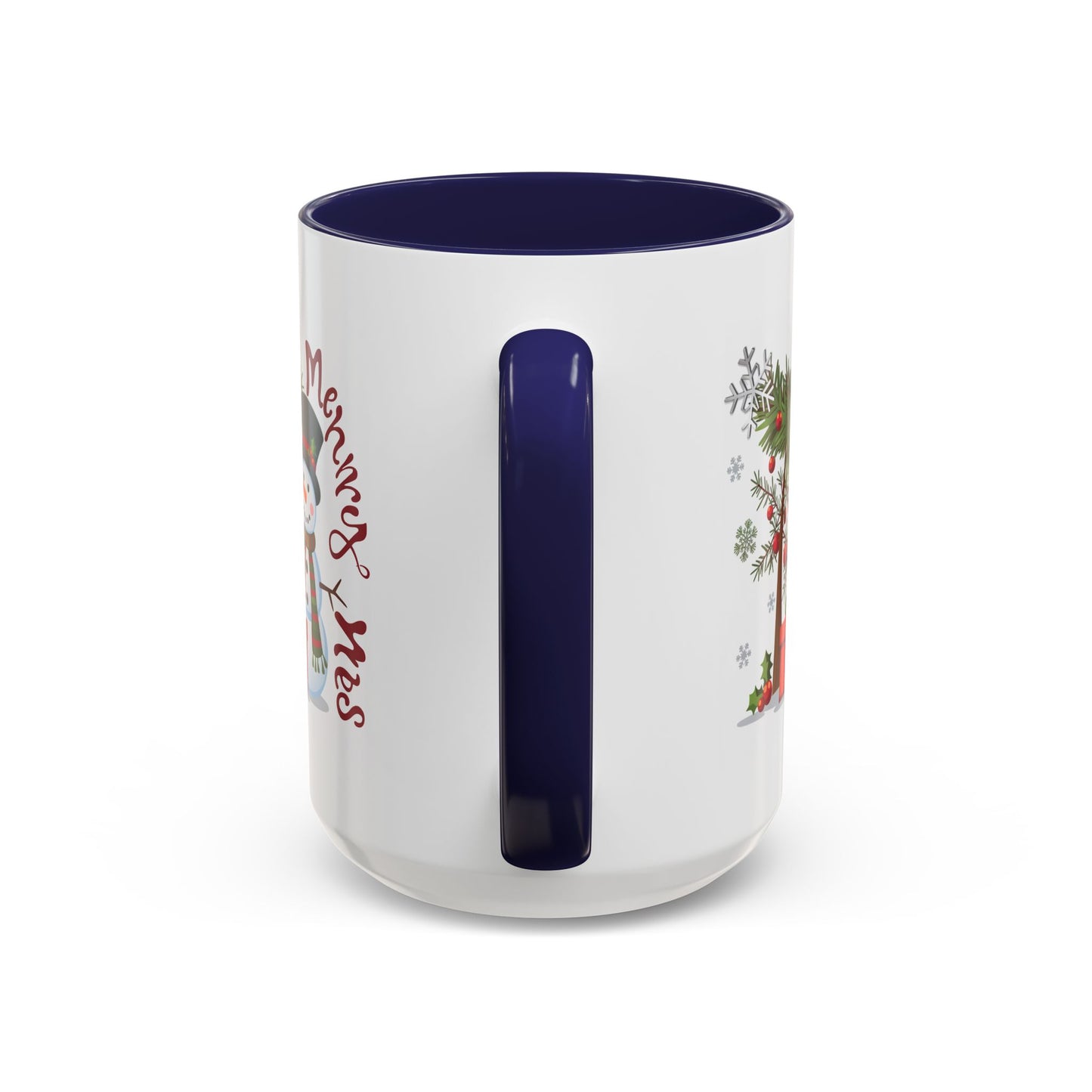 Christmas Mug - Merry Xmas Snowman Tree Present
