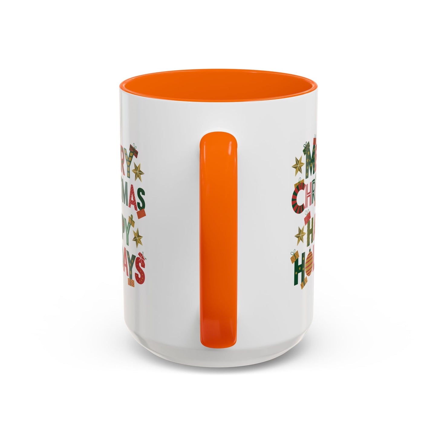 Christmas Mug - Merry Christmas Happy Holidays Decorative Text