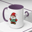 Christmas Mug - Merry Christmas White & Green Text Gnome Snow