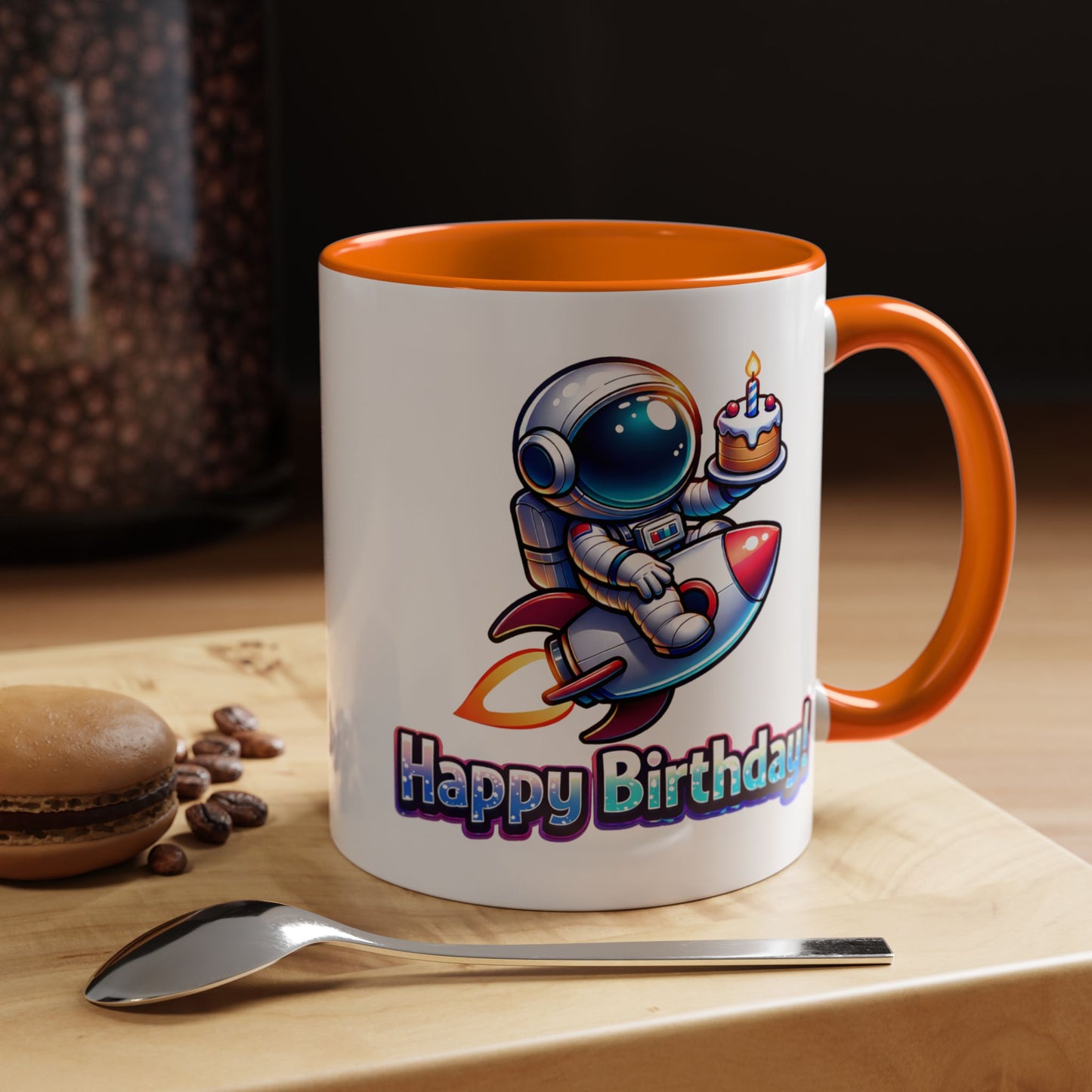 Birthday Mug - Astronaut Rocket