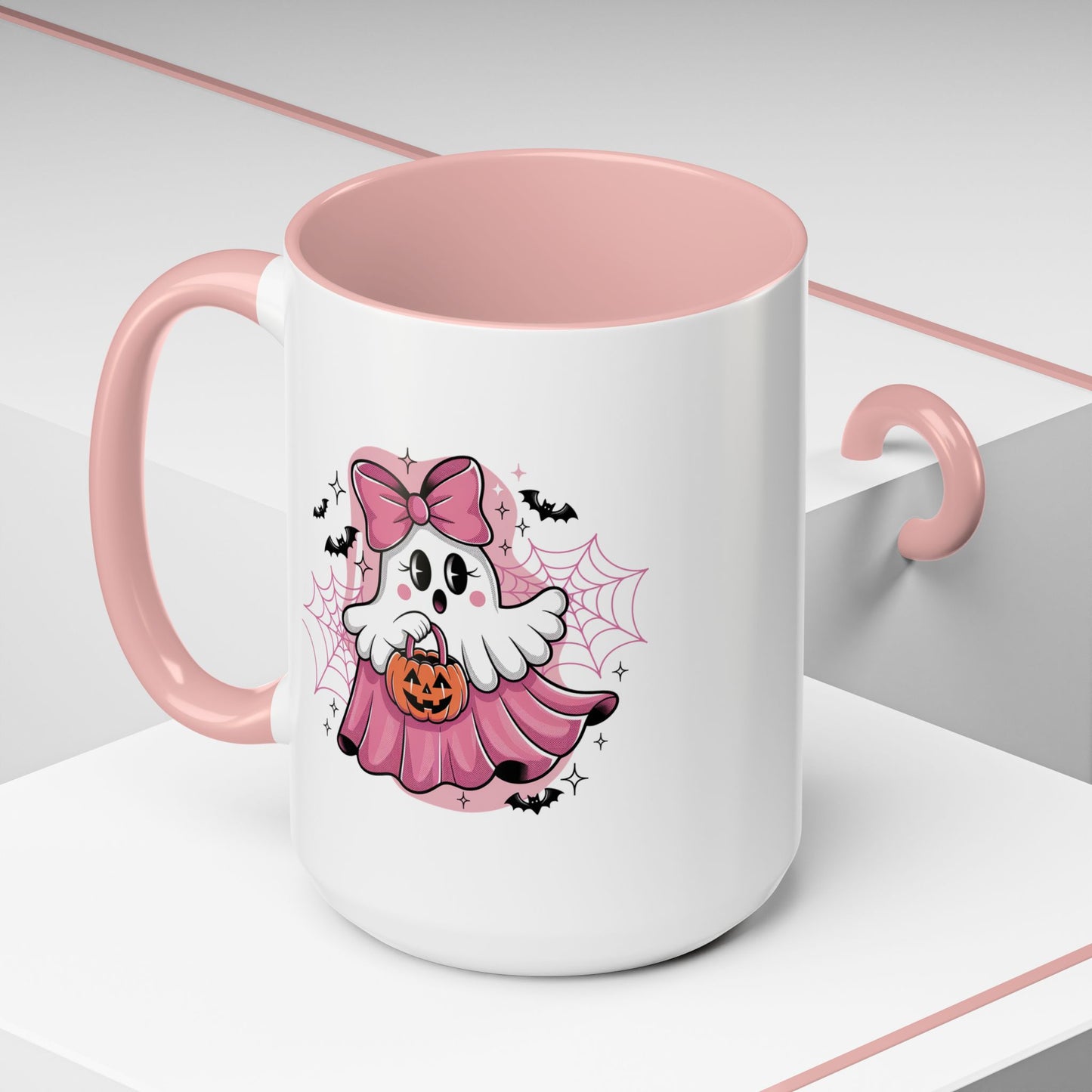 Halloween Mug - Ghost With Pink Bow