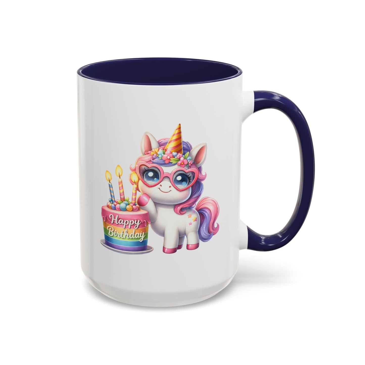Birthday Mug - Unicorn Candles